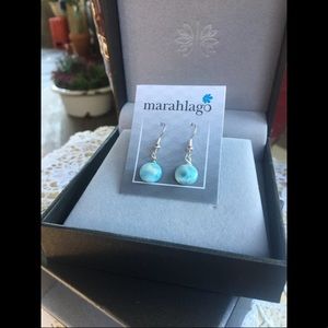NEW on Card RARE Marahlago
Dangling Blue Larimar Gemstone Earrings